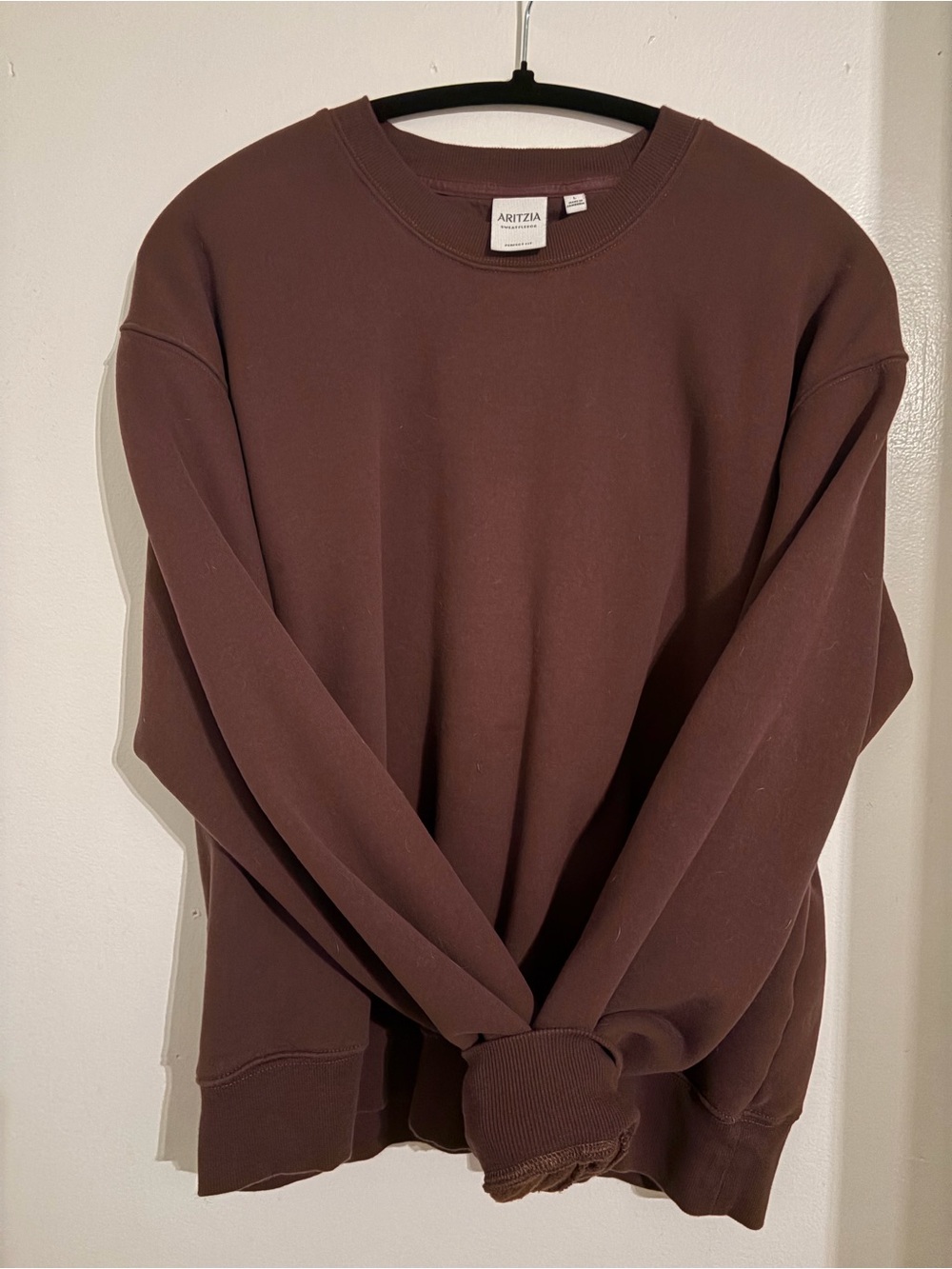 Aritzia Women’s Crewneck Sweater in Chocolate Brown